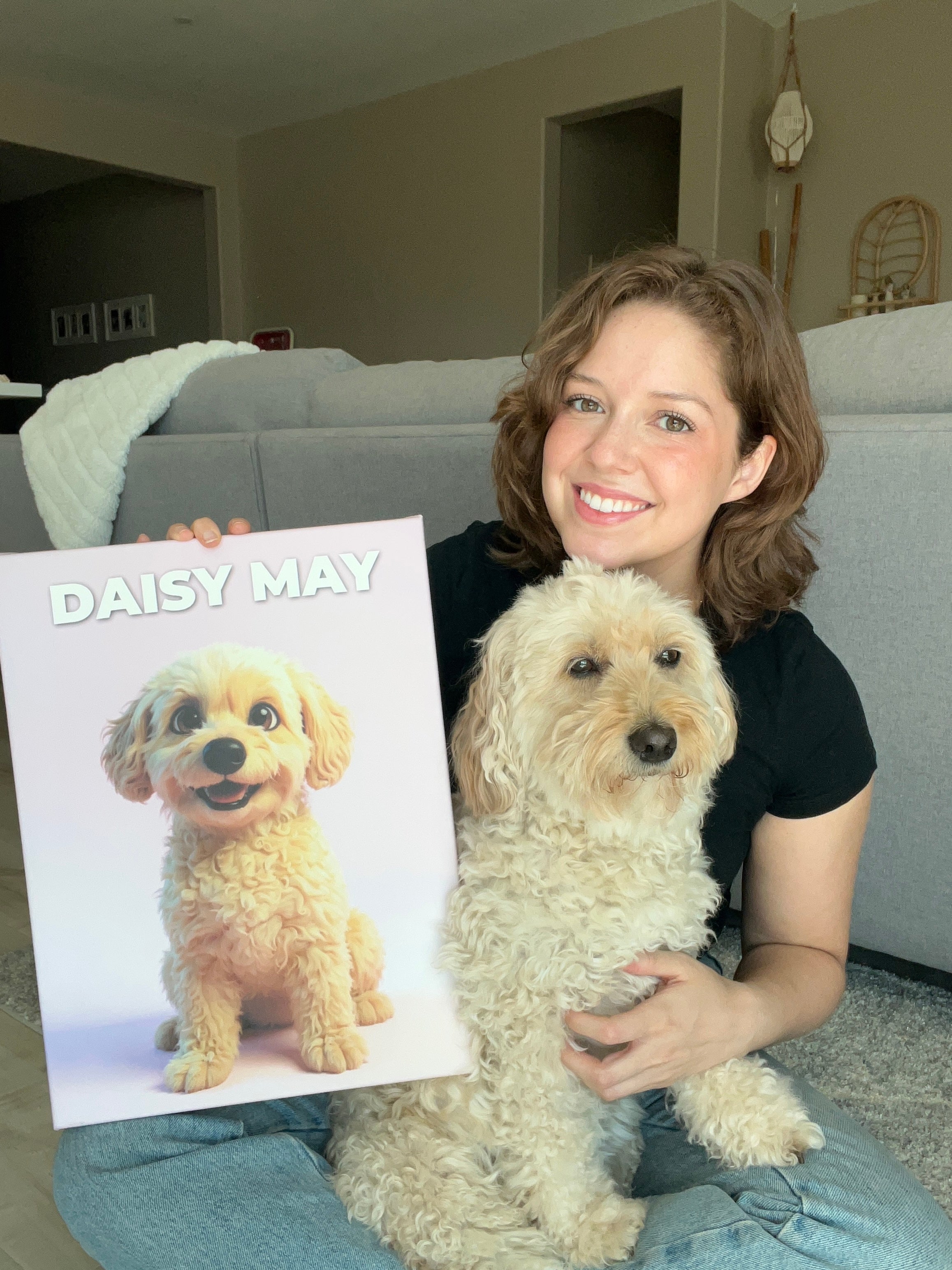 Custom Cartoon Dog Portrait