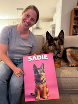 Custom Cartoon Dog Portrait