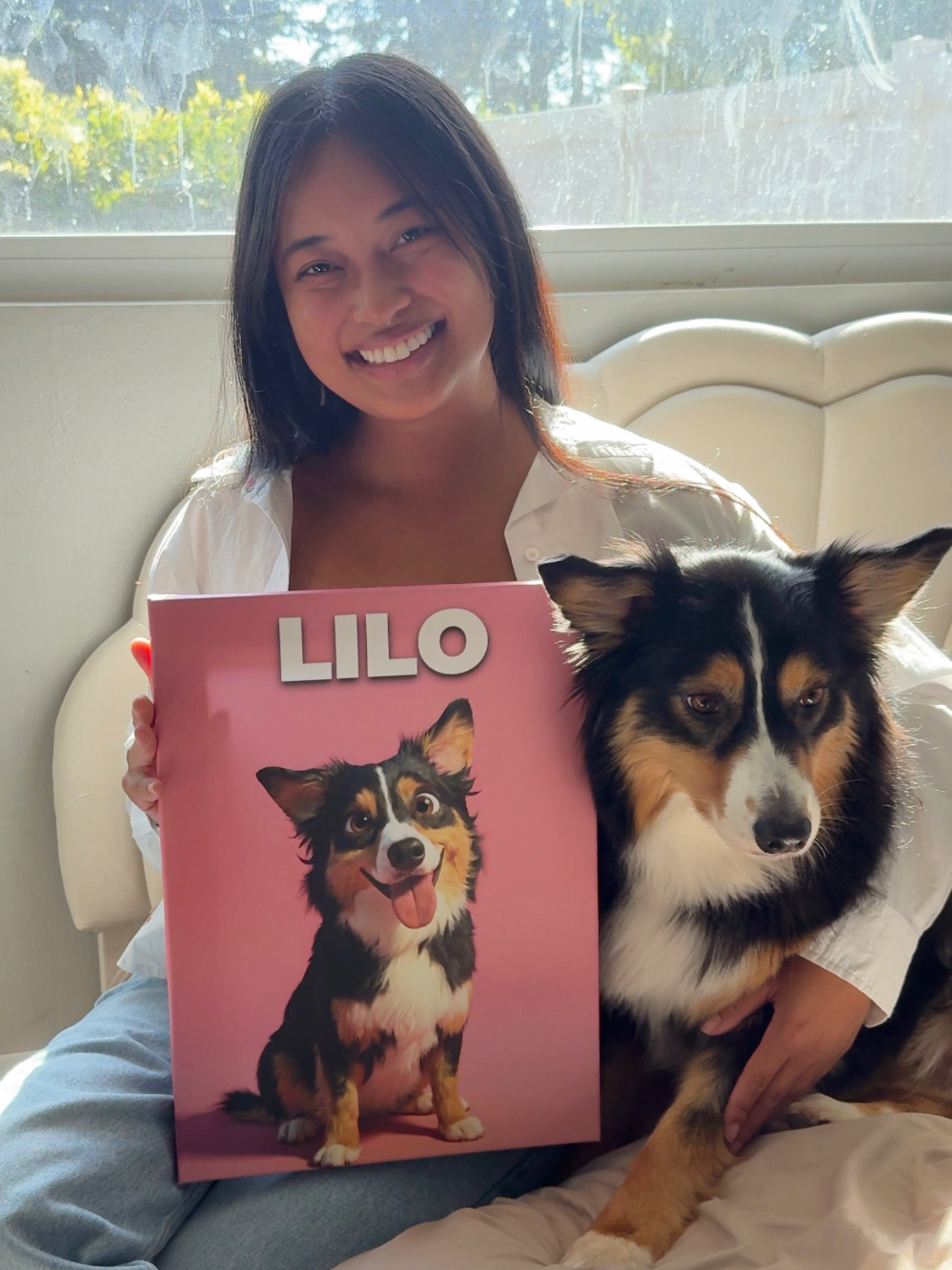 Custom Cartoon Dog Portrait