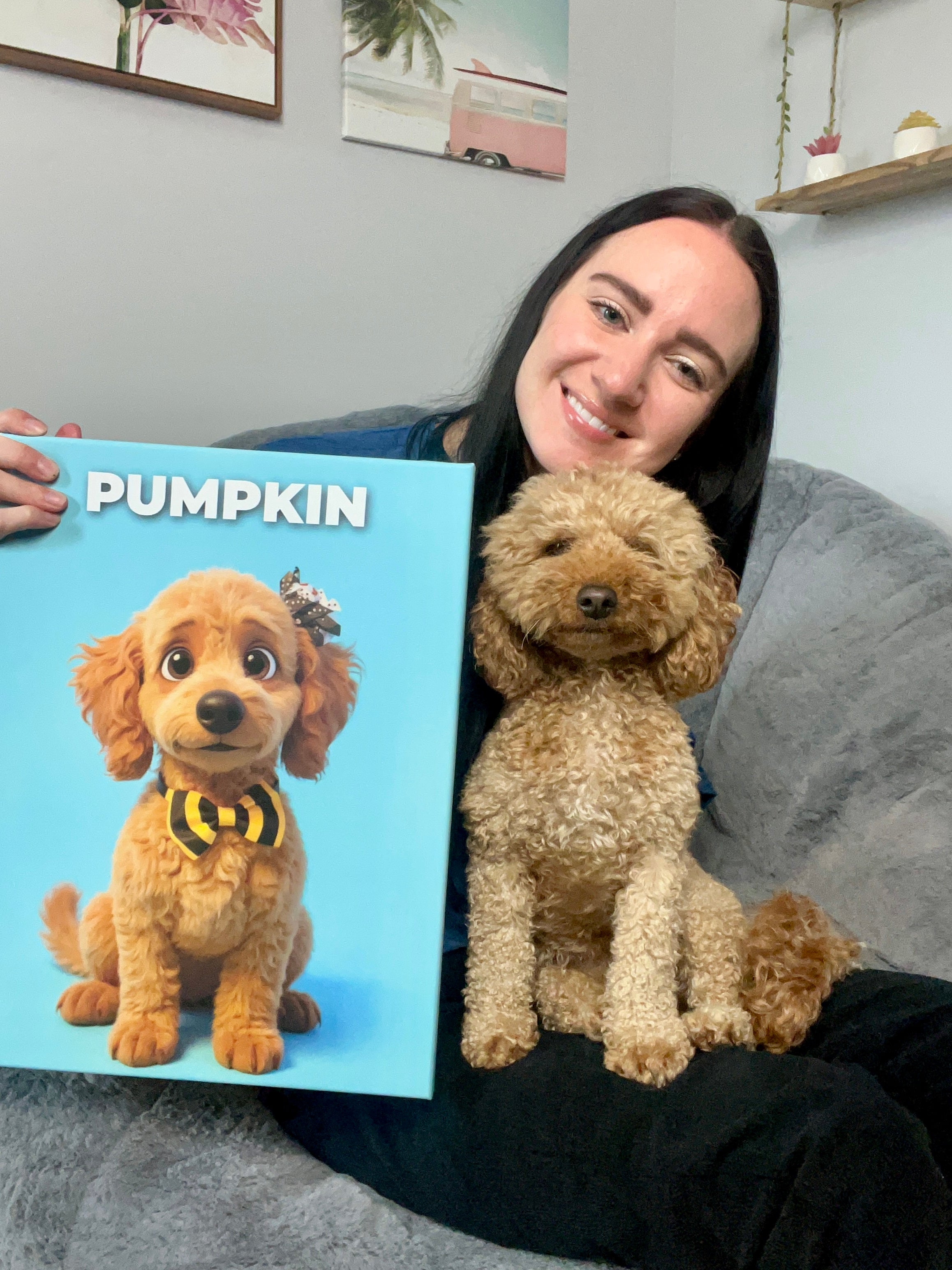 Custom Cartoon Dog Portrait