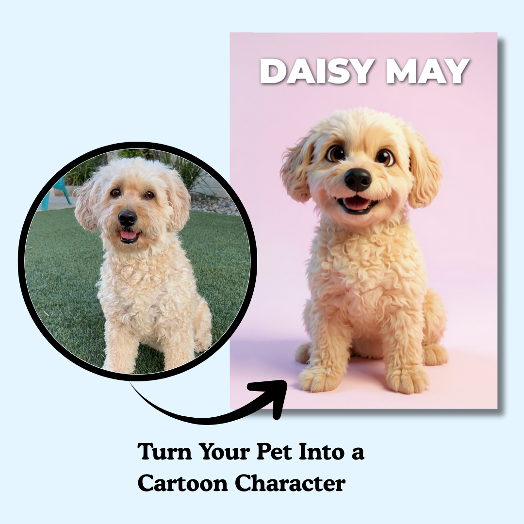 Custom Cartoon Dog Portrait