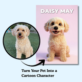 Custom Cartoon Dog Portrait